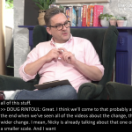 Live captions on a stream produced by Warehouse Digital