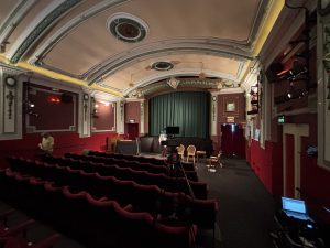 Filming at the gorgeous Electric Palace Theatre in Harwich.